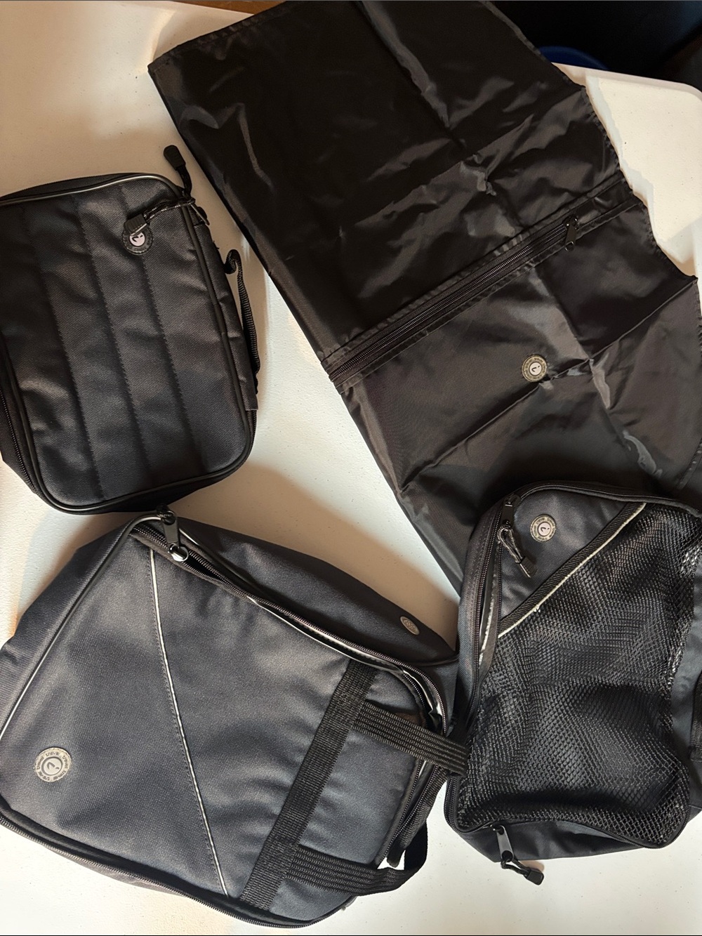 Black Travel Organizer Bag Set